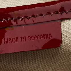 مملوكة مسبقًا حقيبة يد توتس بربري غراسي جلد لامعة وكانفاس مقوى كاروهات هارت نوفا عنابية