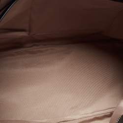 Pre Owned Burberry Black/Beige Super Nova Check PVC and Patent Leather Nickie Tote