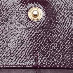 Burberry Purple Patent Leather Zip Bifold Wallet
