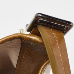 Pre Owned Burberry Green/Brown Check Canvas and Leather Canterbury Tote