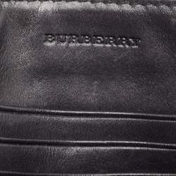 Pre Owned Burberry Black/Beige House Check Canvas and Leather Peyton Crossbody Bag