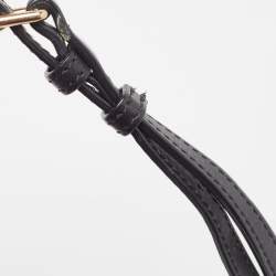 Pre Owned Burberry Black/Beige House Check Canvas and Leather Peyton Crossbody Bag