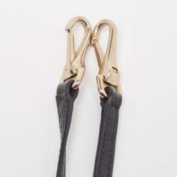 Pre Owned Burberry Black/Beige House Check Canvas and Leather Peyton Crossbody Bag