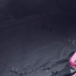 Pre Owned Burberry Purple Leather Orchard Bowler Bag