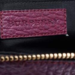 Pre Owned Burberry Purple Leather Orchard Bowler Bag