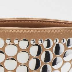 Burberry Beige Satin Studded Olympia Clutch