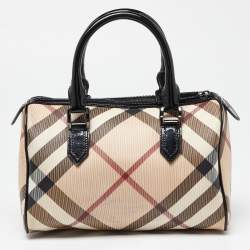 Pre Owned حقيبة بربري بوسطن شيستر  PVC كاروهات نوفا حمراء