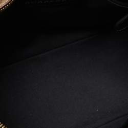 Pre Owned Burberry Beige/Brown Haymarket Check PVC and Leather Medium Regent Tote
