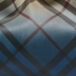 Pre Owned Burberry Navy Blue/Beige Ombre PVC and Patent Leather Biltmore Tote