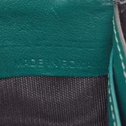 Pre Owned Burberry Black Leather Zip Around Compact Wallet