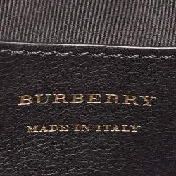 Pre Owned Burberry Beige/Black 1983 Knight Check Canvas and Leather Link Bum Belt Bag