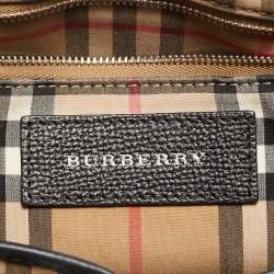 Pre Owned Burberry Black Leather Baby Banner Tote