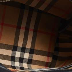 Pre Owned Burberry Black Leather Baby Banner Tote