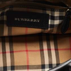 Pre Owned Burberry Black Leather Baby Banner Tote
