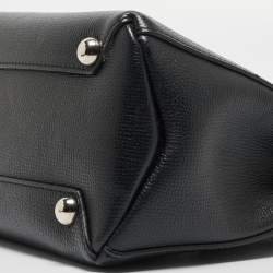 Pre Owned Burberry Black Leather Baby Banner Tote