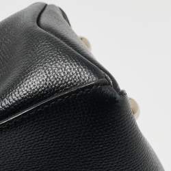 Pre Owned Burberry Black Leather Baby Banner Tote