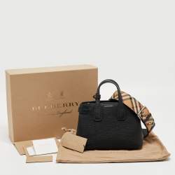 Pre Owned Burberry Black Leather Baby Banner Tote