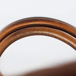 Pre Owned Burberry Brown Leather Top Zip Tote