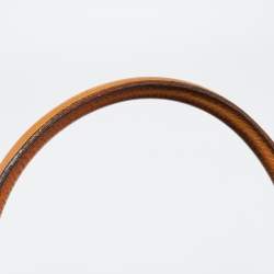 Pre Owned Burberry Brown Leather Top Zip Tote