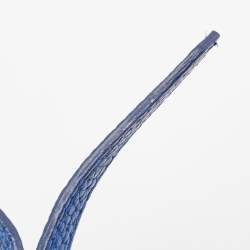 Pre Owned Burberry Blue Pebbled Leather Yorke Satchel