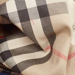 Pre Owned Burberry Blue Pebbled Leather Yorke Satchel