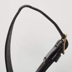 Pre Owned حقيبة يد بربري خياطة جلد بريدل جلد وكانفاس كاروهات هاوس بنية