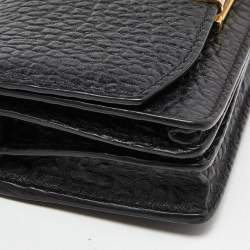 Pre Owned Burberry Black Leather Madison Crossbody Bag