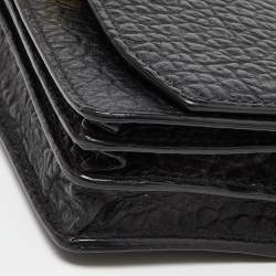 Pre Owned Burberry Black Leather Madison Crossbody Bag