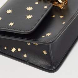 Pre Owned Burberry Black Leather TB Elongated Chain Bag