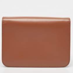 مملوكة مسبقًا Burberry Brown Leather Small TB Shoulder Bag