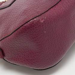 Pre Owned Burberry Purple Leather Orchard Bowler Bag