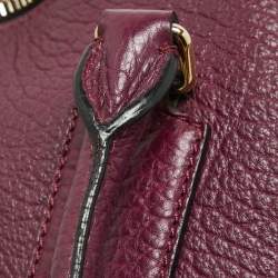 Pre Owned Burberry Purple Leather Orchard Bowler Bag