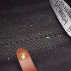 Pre Owned Burberry Brown/Black Canvas Check Small Freya Tote