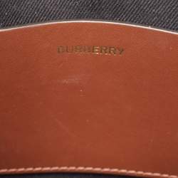 Pre Owned Burberry Brown/Black Canvas Check Small Freya Tote