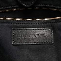Pre Owned Burberry Black Leather Small Canterbury Tote