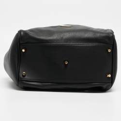 Pre Owned Burberry Black Leather Small Canterbury Tote