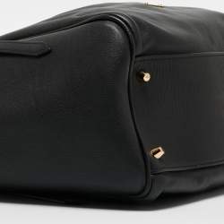 Pre Owned Burberry Black Leather Small Canterbury Tote