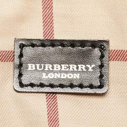 Pre Owned Burberry Red Leather Barrel Bag