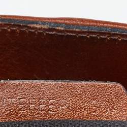 Pre Owned Burberry Brown House Check Fabric and Leather Medium Bridle Lynher Tote