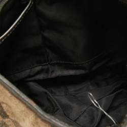 Pre Owned Burberry Grey Nova Check Lurex and Leather Fairby Hobo