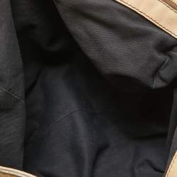 Pre Owned Burberry Beige House Check Canvas and Leather Brecon Tote