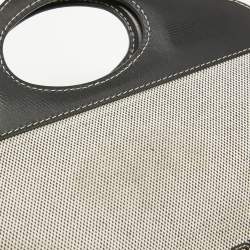 مملوكة مسبقًا Burberry Black/Grey Canvas and Leather Pocket Portable Crossbody Bag