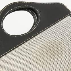 مملوكة مسبقًا Burberry Black/Grey Canvas and Leather Pocket Portable Crossbody Bag