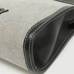 مملوكة مسبقًا Burberry Black/Grey Canvas and Leather Pocket Portable Crossbody Bag