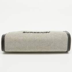 مملوكة مسبقًا Burberry Black/Grey Canvas and Leather Pocket Portable Crossbody Bag