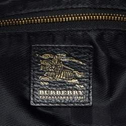 Pre Owned Burberry Beige/Black Quilted House Check Canvas and Leather Brooke Hobo