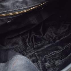 Pre Owned Burberry Beige/Black Quilted House Check Canvas and Leather Brooke Hobo