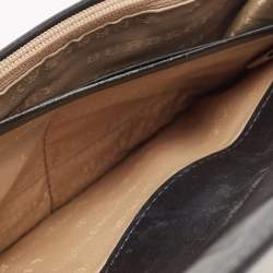 Burberry Black Novacheck Canvas and Patent Leather Penrose Continental Wallet 