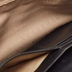 Burberry Black Novacheck Canvas and Patent Leather Penrose Continental Wallet 