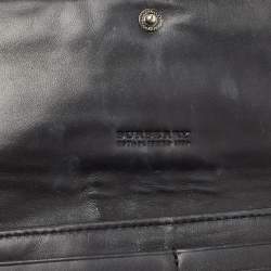 Burberry Black Novacheck Canvas and Patent Leather Penrose Continental Wallet 